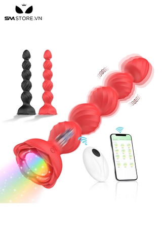 SMT1230 - Butt plug hậu môn dạng bi tầng silicon điều khiển từ xa