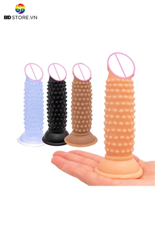 BDT128 - Cu giả mini có bi silicon mềm uốn cong tốt đế hít tường dài 13cm