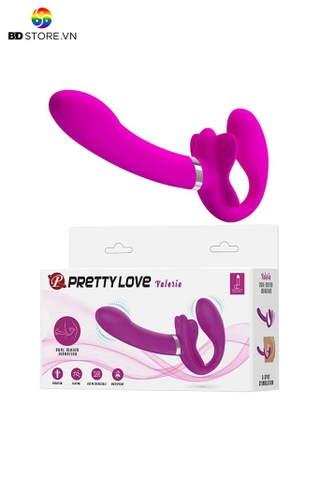 BDT986 - Dương vật giả 2 đầu Pretty Love dành cho les có 12 tần số