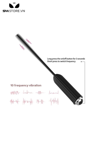 BDT575 - Sounding niệu đạo rung bằng silicon có 10 chế độ dài 108 và 148mm