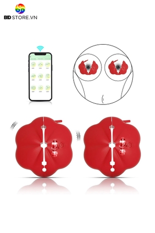 BDT1169 - Kẹp núm vú rung điều khiển APP sạc điện dài 6.5cm