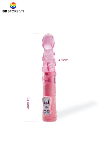 BDT497 - Dương vật giả silicon rung ngoáy ngụy trang cô gái dài 24.5cm