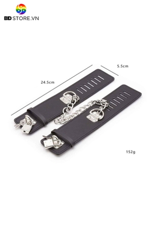 BDT1810 - Còng tay tình yêu chất liệu da PU có xích nối và khóa