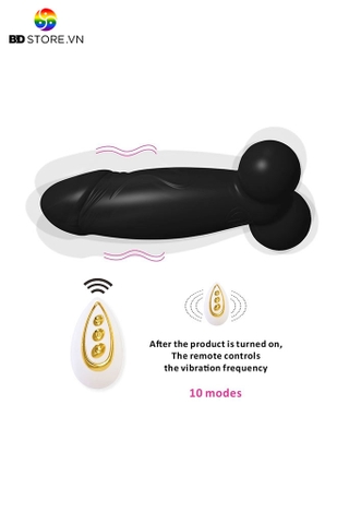 BDT1477 - Cu giả nhỏ có 10 chế độ rung điều khiển qua APP dài 9cm