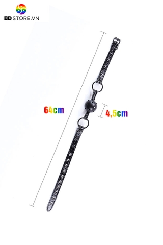 SMT027 - ball gag nhét miệng có lỗ thiết kế dây da bóng