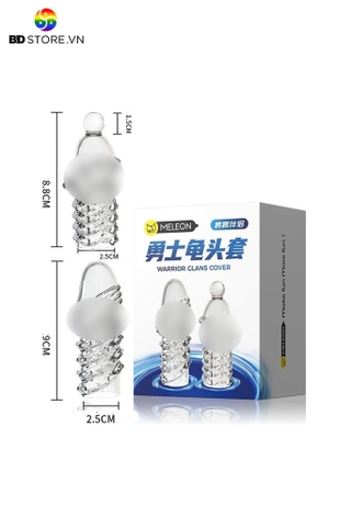 BDT1447 - Bao cao su đôn có gai xoắn ốc trong suốt dài 9cm