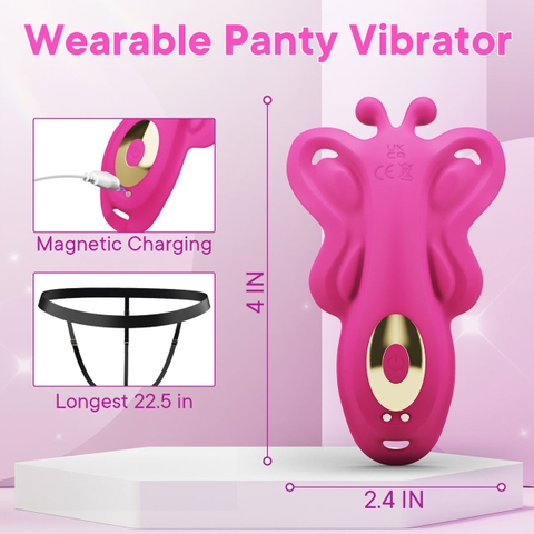 SMT1816 - Quần lót rung điều khiển qua APP hình con bướm dài 10cm