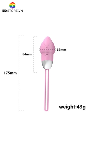 BDT1926 - Trứng rung nụ hoa sạc điện điều khiển từ xa độ ồn thấp