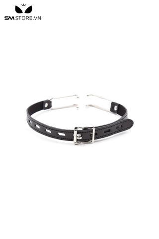 SMT234 - Dụng cụ mở miệng ring gag da PU và kim loại dài 37cm