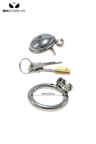 SMT880 - Khóa dương vật inox không gỉ dạng lồng kín có 3 size
