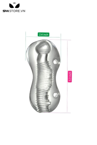 SMT746 - Cốc thủ dâm silicon ống hình gợn sóng dài 13cm