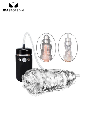 SMT821 - Máy rung kèm co bóp tự động như âm đạo thật dài 17,5cm