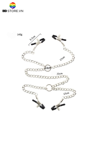 BDT267 - Kẹp âm vật thiết kế 4 đầu có cao su đệm ở đầu và nấc chỉnh kích cỡ