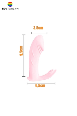 BDT427 - Máy rung đầu dương vật silicon điều khiển từ xa dài 96mm