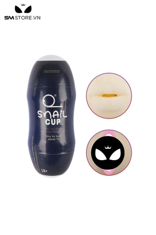 SMT4469 - Cốc thủ dâm snail cup 2 đầu âm đạo miệng và hậu môn
