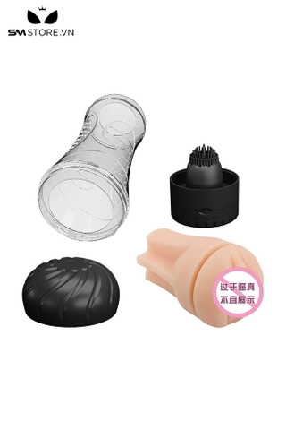 SMT298 - Cốc thủ dâm có lưỡi rung hình âm đạo dài 218mm