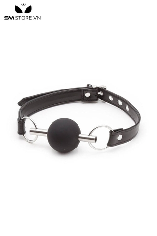 SMT1587 - Ball gag silicon có dây giả da PU điều chỉnh dài 62cm