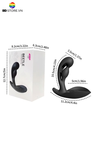 BDT4089 - Máy rung hậu môn dạng hạt nấc và đế vòm ôm sát điều khiển từ xa