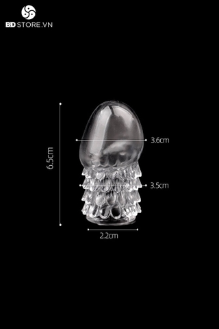BDT084 - Bao cao su đôn khúc đầu thân phủ vảy nổi dài 6.5cm
