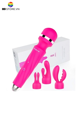 BDT111 - Chày rung silicon có đầu thay thế dài 19cm sạc điện và sưởi ấm