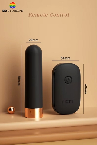 BDT1118 - Trứng rung mini không dây điều khiển từ xa dài 8cm sạc điện