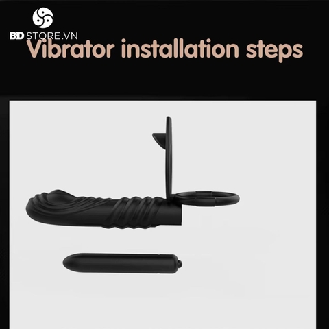 BDT1123 - Cu giả mix vòng đeo dildo chất liệu silicon mềm có độ đàn hồi tốt