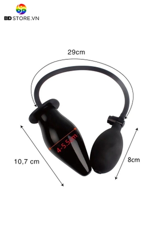 BDT118 - Anal pump bơm tay với phích hình thoi silicon dài 47.7cm