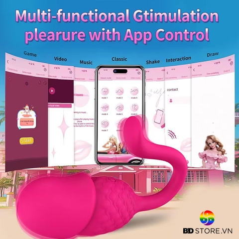 BDT1197 - Trứng rung điều khiển qua APP đầu dương vật và sạc điện