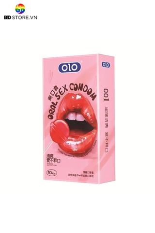 BDT1233 - Bao cao su miệng siêu mỏng hương kẹo ngọt có 10 cái