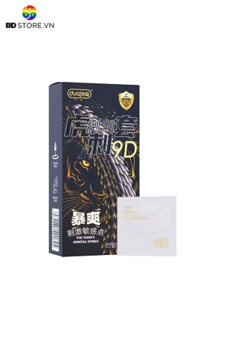 BDT1237 - Bao cao su có hạt nổi lớn nhiều gel bôi trơn hộp 10 chiếc