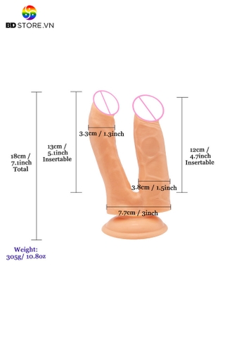 BDT136 - Cu giả 2 đầu cùng phía silicon mềm đế dính tường dài 18cm