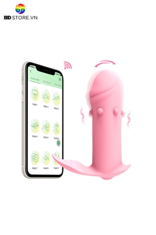 BDT1360 - Dương vật giả điều khiển qua APP có bi nổi dài 9cm