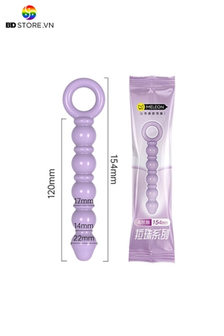 BDT1439 - Đồ chơi hậu môn nhựa thiết kết bi tròn 5 tầng dài 154mm