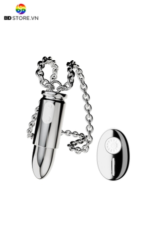 BDT1470 - Trứng rung mini ngụy trang hình viên đạn có vòng đeo dài 8cm