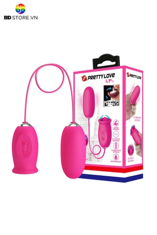BDT1711 - Trứng rung Pretty Love 2 đầu có lưỡi liếm sạc điện chống nước