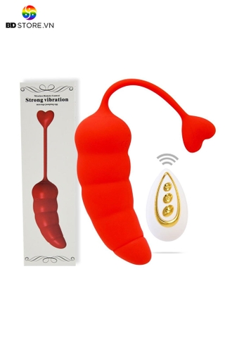 BDT1725 - Trứng rung điều khiển từ xa không dây ngụy trang quả ớt dài 16.5cm