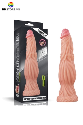 BDT1763 - Chim giả khủng lồ Lovetoy bề mặt đường vân dọc xoắn ốc dài 24,5cm