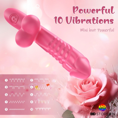 BDT1841 - Cu giả rung thiết kế 2 bìu có 10 chế độ sạc điện và chống nước