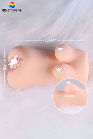 BDT1882 - Búp bê silicon mini với khuôn ngực căng tròn và gân gai trong