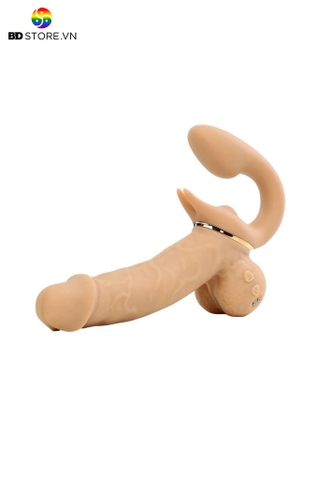 BDT1884 - Chim giả cho les 2 đầu rung thụt có 9 chế độ và sạc điện dài 33cm