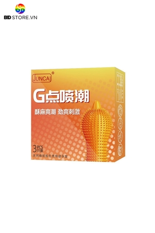 BDT211 - Bao cao su có gai mềm siêu mỏng ôm sát hộp 3 cái