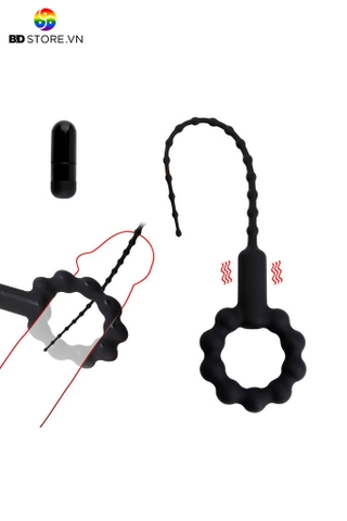 BDT2183 - Sounding silicon rung với vòng hoa mix chuỗi bi nổi dài 175mm