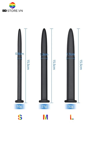 BDT2187 - Sounding đồ chơi niệu đạo silicon thiết kế vít trơn mịn dài 15.5cm