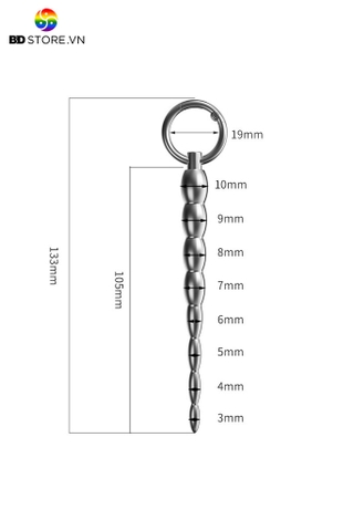 BDT2204 - Sounding inox với chuỗi hạt liền mix vòng đeo dài 133mm