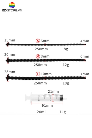 BDT2213 - Sounding thông tiểu silicon kèm ống tiêm giúp dễ vệ sinh