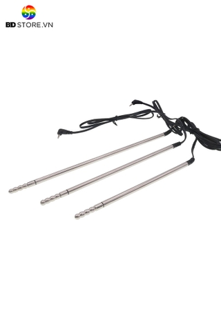 BDT2381 - Đồ chơi niệu đạo sounding inox kích điện dài 15 19 và 23cm
