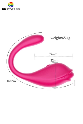 BDT2329 - Trứng rung hình con cá heo không dây điều khiển APP dài 16cm