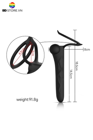 BDT2343 - Vòng rung đeo dương vật kích thích điểm G có 10 chế độ sạc điện
