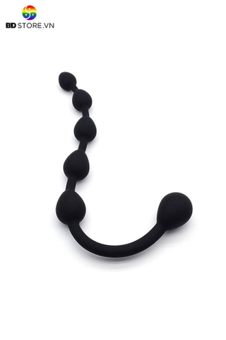 BDT2425 - Anal bead với chuỗi 5 hạt chất liệu silicon mềm dài 18cm