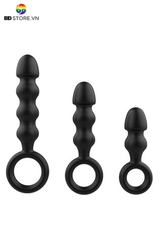 BDT2641 - Anal beads thiết kế 4 tầng có quai cầm chất liệu silicon